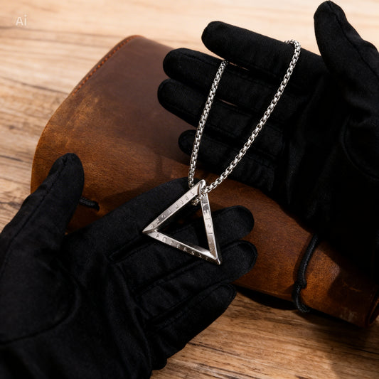Collier Valknut Nordique – Symbole de Force en Acier Inoxydable