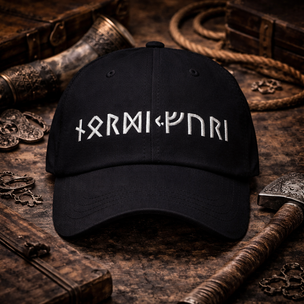 Casquette Viking Runique Nordikfuri – Broderie Premium. Réveille l’esprit du Nord. - Nordikfuri