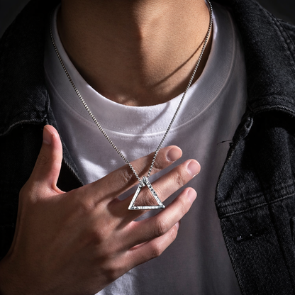 Pendentif Viking Valknut en Acier Nordique