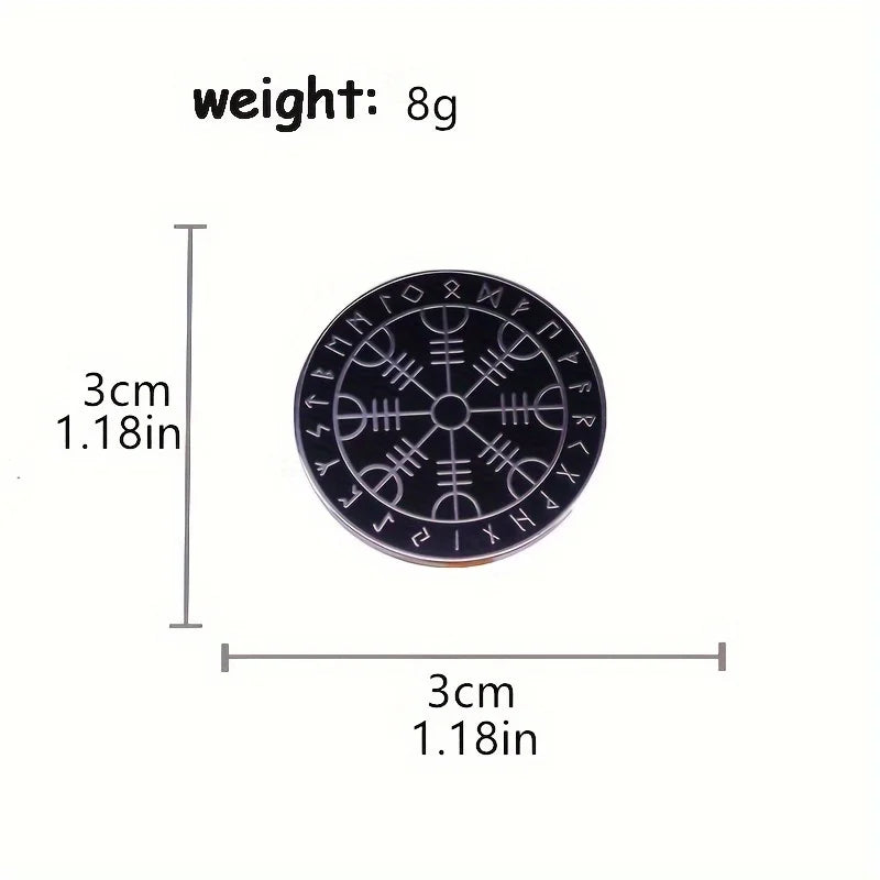 Broche Vegvisir – Symbole Viking de Protection