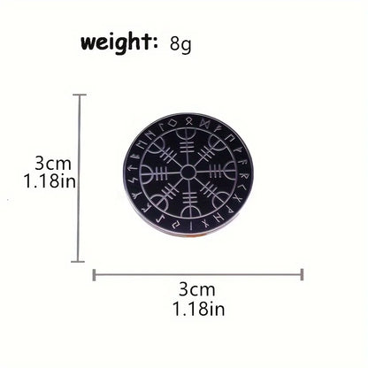 Broche Vegvisir – Symbole Viking de Protection