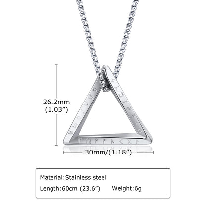 Collier Valknut Nordique – Symbole de Force en Acier Inoxydable