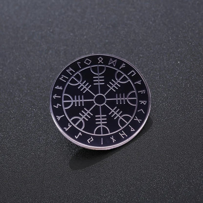 Broche Vegvisir – Symbole Viking de Protection