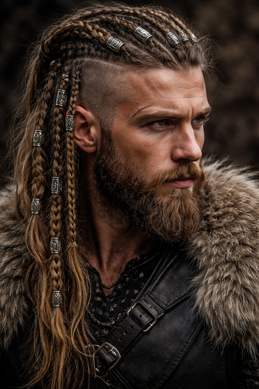 Kit Perles Viking pour Barbe & Tresses – Style Guerrier Nordique