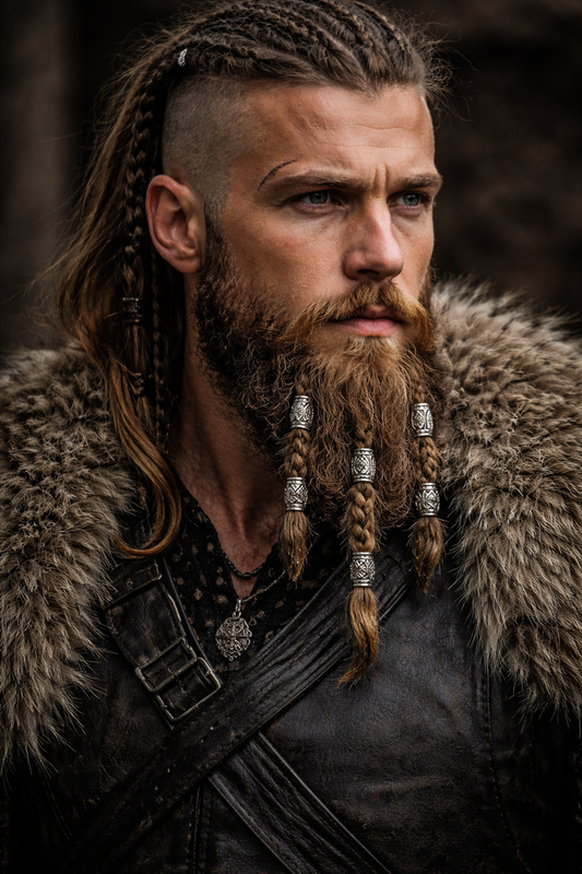 Kit Perles Viking pour Barbe & Tresses – Style Guerrier Nordique