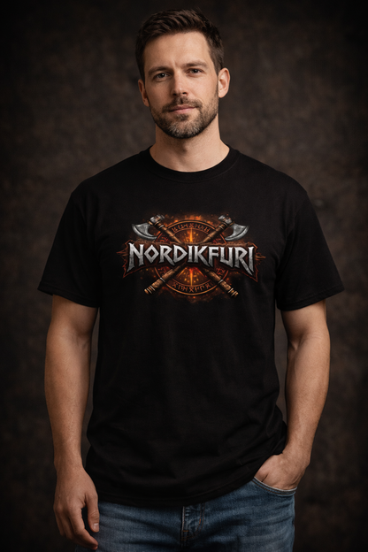 Viking Raven Runic Circle T-Shirt | NordikFuri. - Nordikfuri