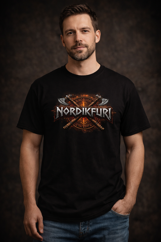 Viking Raven Runic Circle T-Shirt | NordikFur