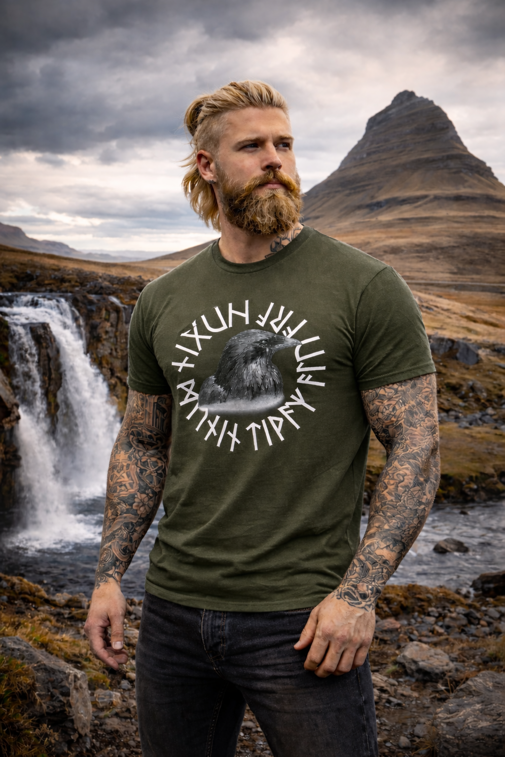 T-shirt viking corbeau Nordikfuri. - Nordikfuri