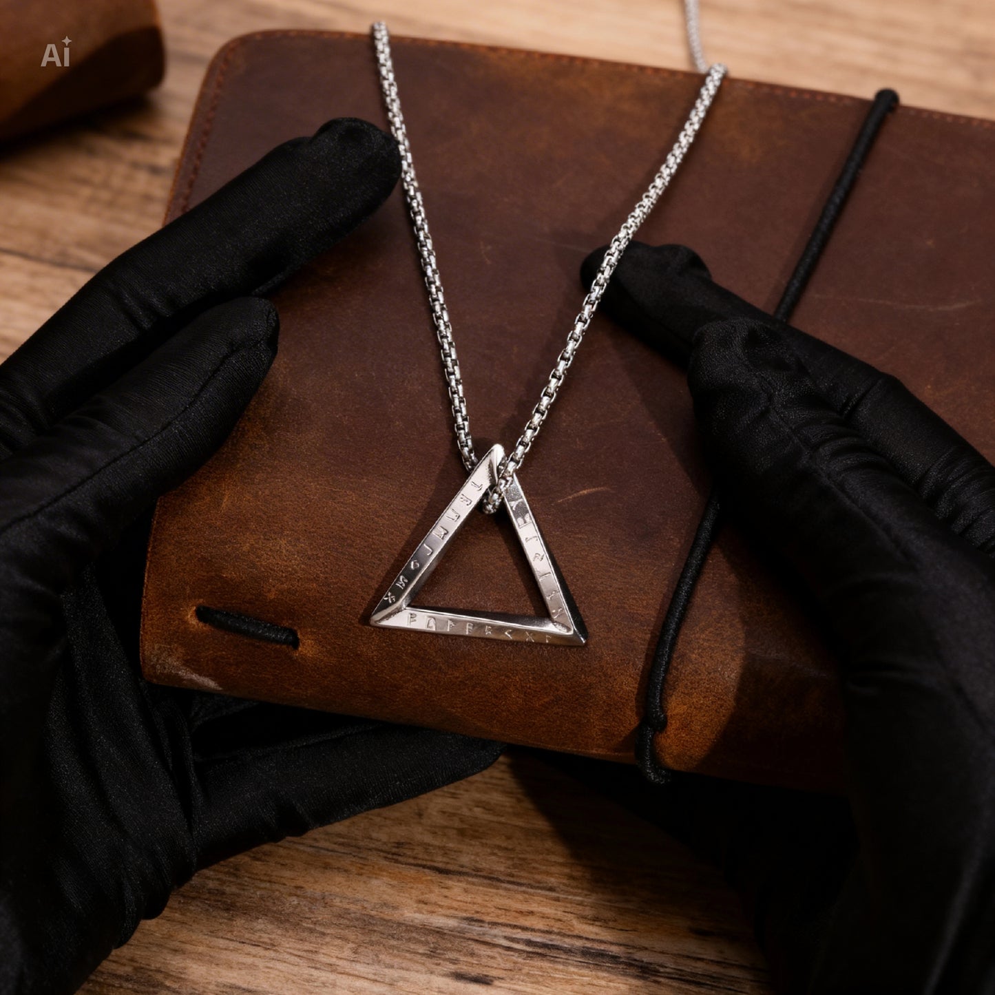 Collier Valknut Nordique – Symbole de Force en Acier Inoxydable