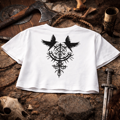 Nordic Raven Crop Top – Viking Back Print
