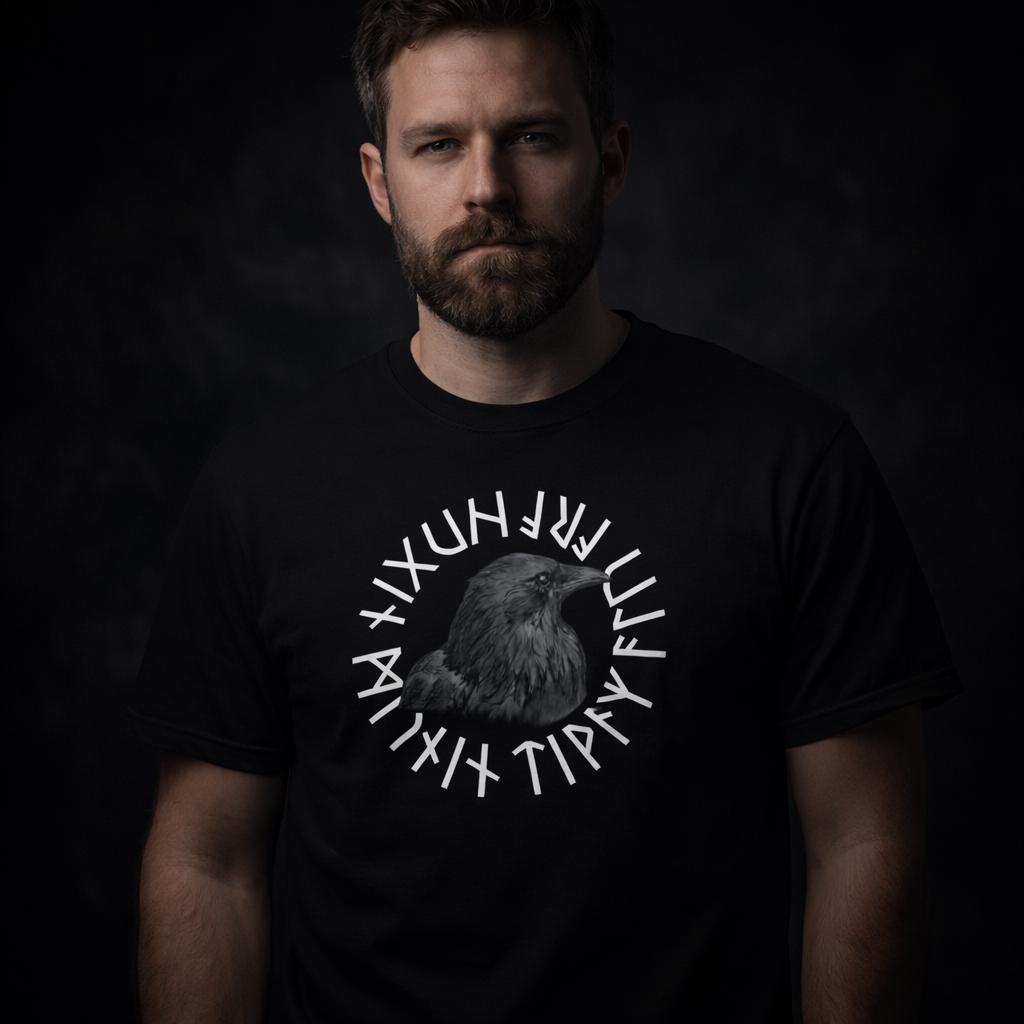 T-shirt viking corbeau Nordikfuri. - Nordikfuri