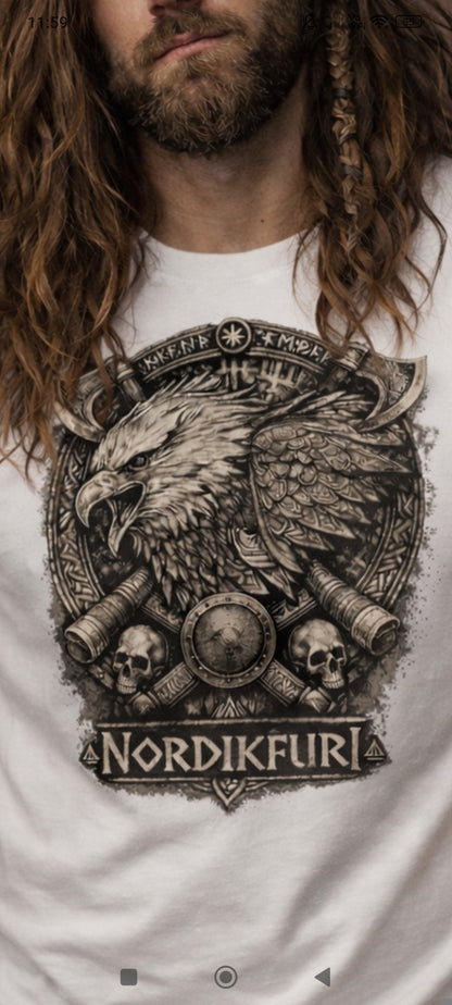 T-shirt Viking Nordikfuri – Puissance du Guerrier Nordique. - Nordikfuri