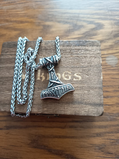 Collier Mjolnir Viking En Acier Inoxydable