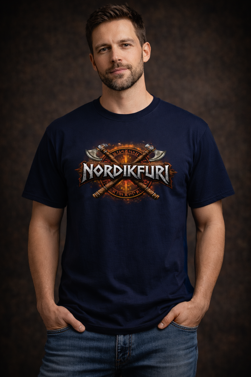 Viking Raven Runic Circle T-Shirt | NordikFuri. - Nordikfuri