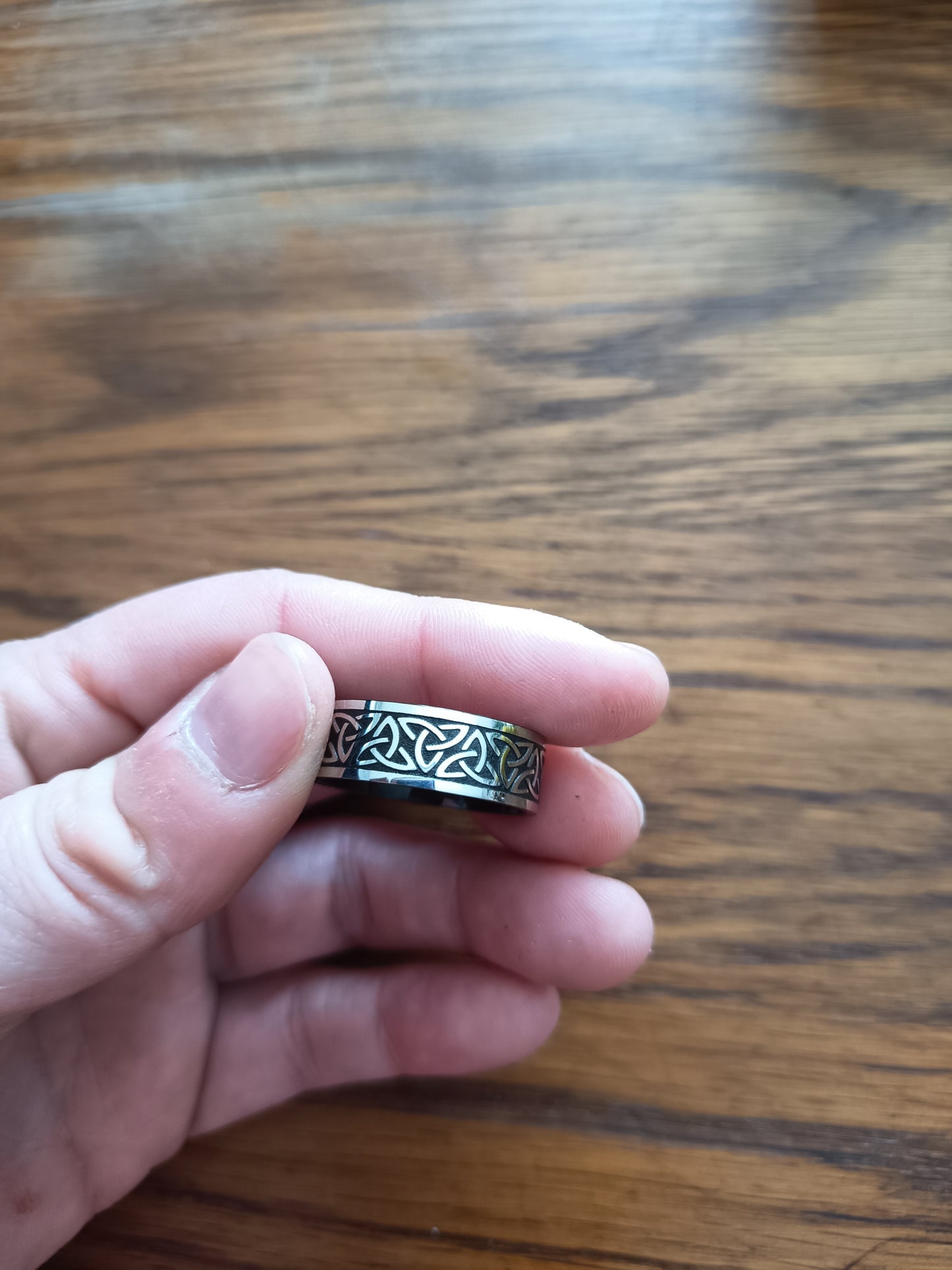 Bague Viking Valknut En Acier Inoxydable Authentique